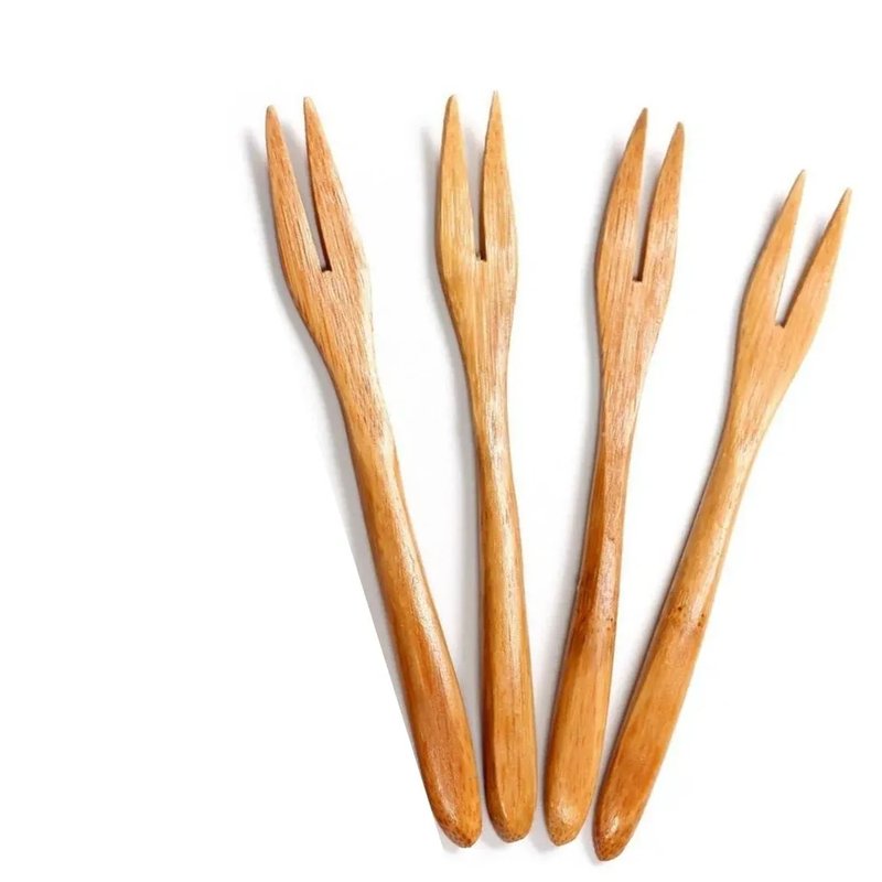 jogo 4 garfos bambu me decora casa