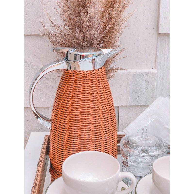 garrafa termica rattan marrom me decora casa 4