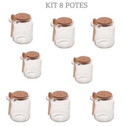 kit 8 potes tempero lyor me decora casa