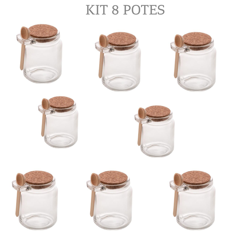 kit 8 potes tempero lyor me decora casa