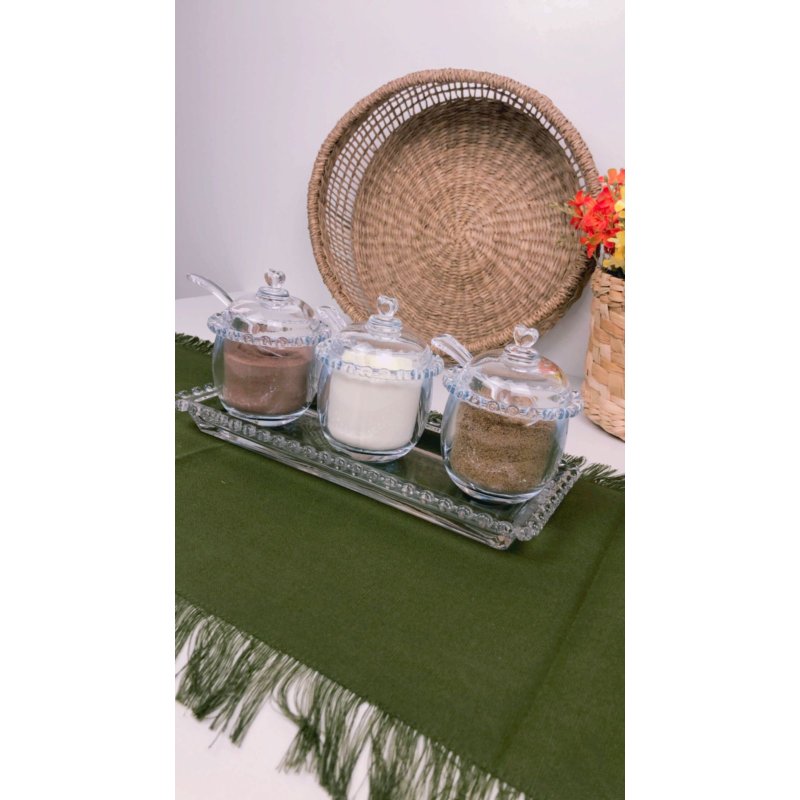 kit travessa com acucareiro me decora casa