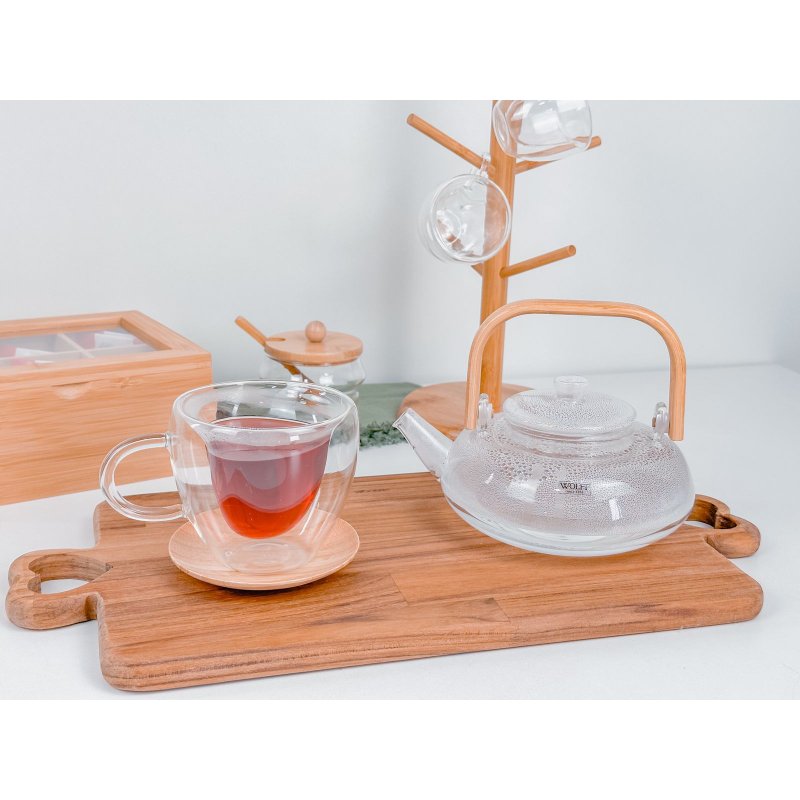 chaleira vidro bambu me decora casa