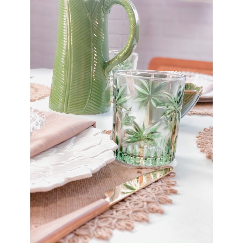 copo baixo palm tree handpaint me decora casa
