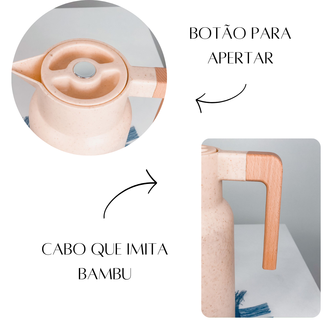 garrafa termica cora cabo bambu