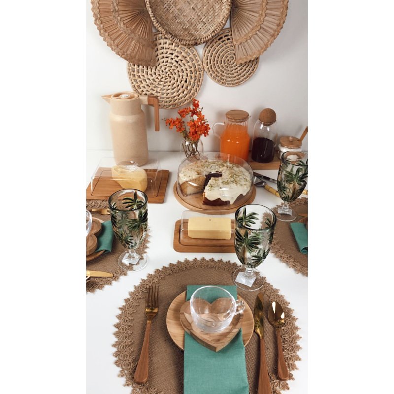 kit boleira manteigueira porta frios bambu 2 me decora casa