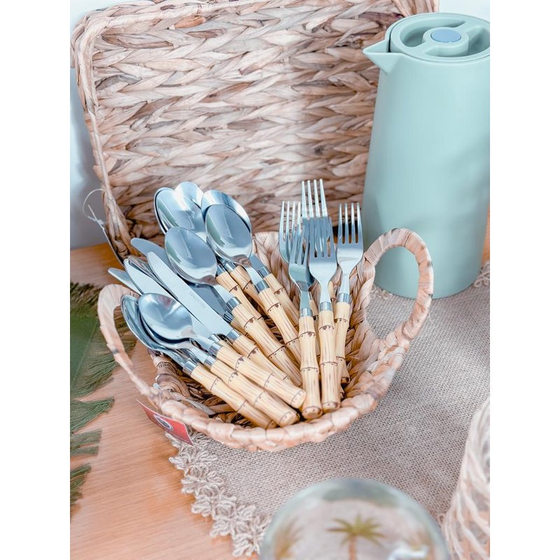 faqueiro 24 pecas bambu me decora casa 1