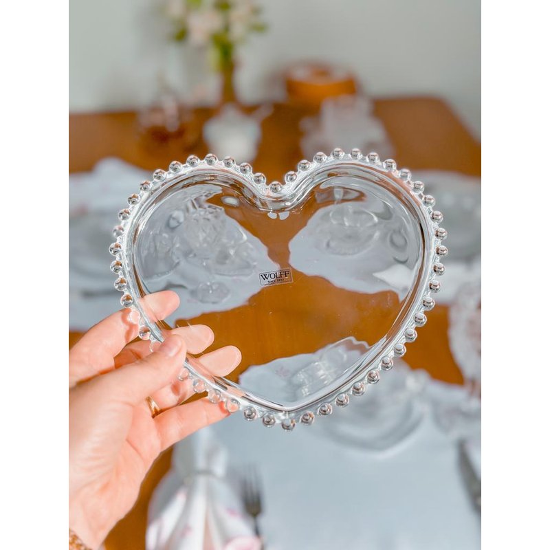 prato cristal pearl bolinhas 20 cm x 17 cm x 2 cm wolff transparente 2 me decora casa