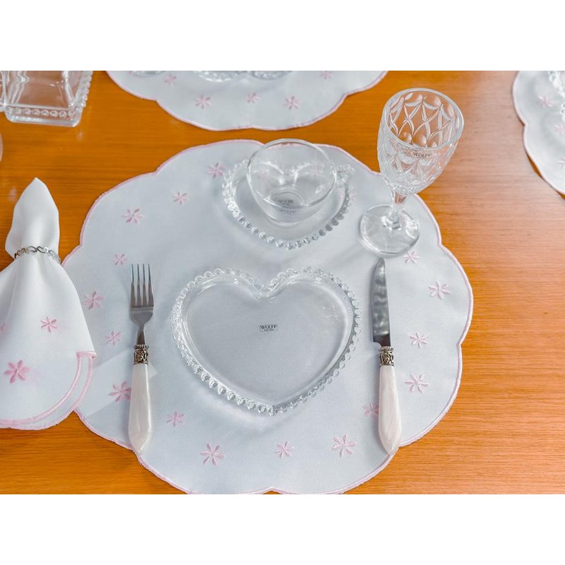 prato cristal pearl bolinhas 20 cm x 17 cm x 2 cm wolff transparente me decora casa