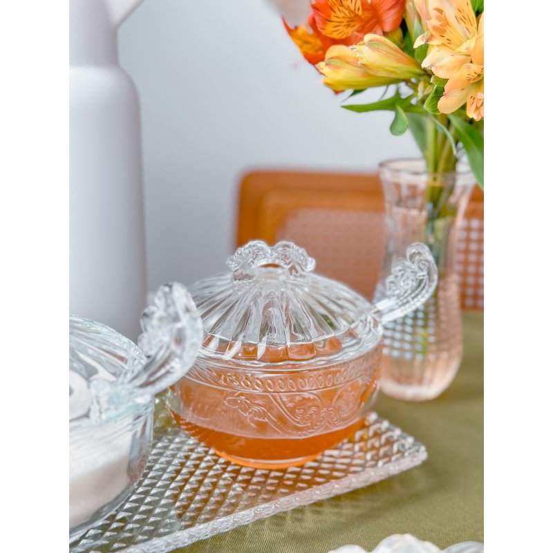meleira de cristal imperial com pegador lyor transparente me decora casa