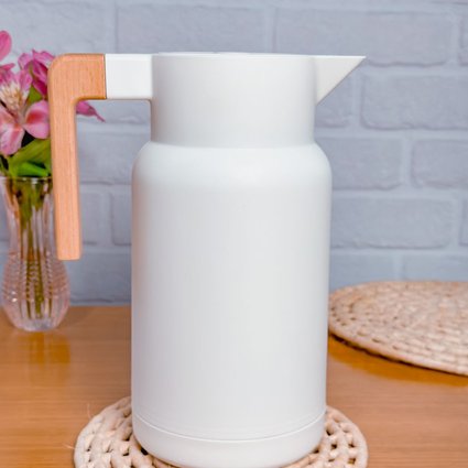 garrafa termica plastico organic 1 litro branco me decora casa