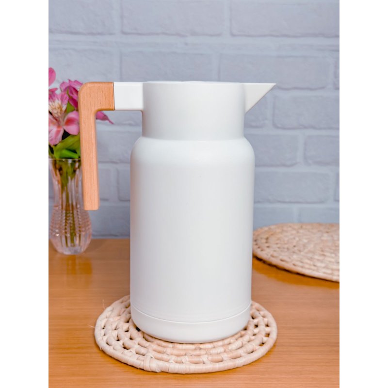 garrafa termica plastico organic 1 litro branco me decora casa
