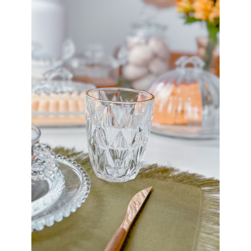 copo vidro com filete dourado 270 ml avulso me decora casa