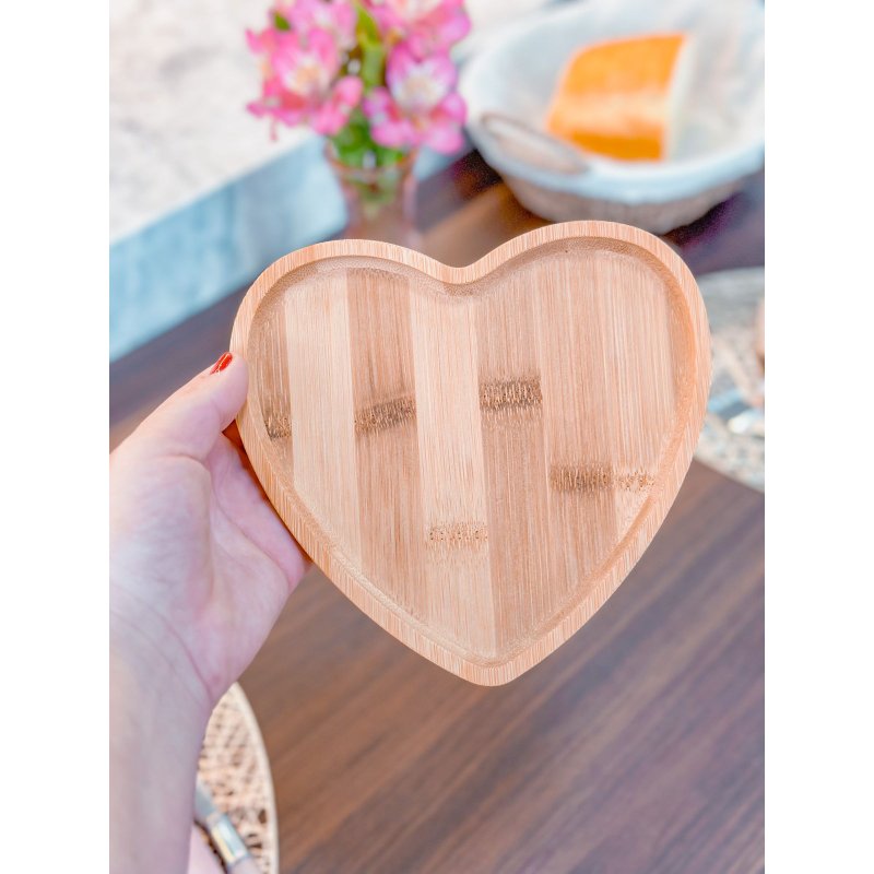 petisqueira de bambu heart 17 2 cm x 16 3 cm x 1 5 cm me decora casa