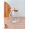 pote vidro com tampa bambu ecokichen me decora casa 1 litro
