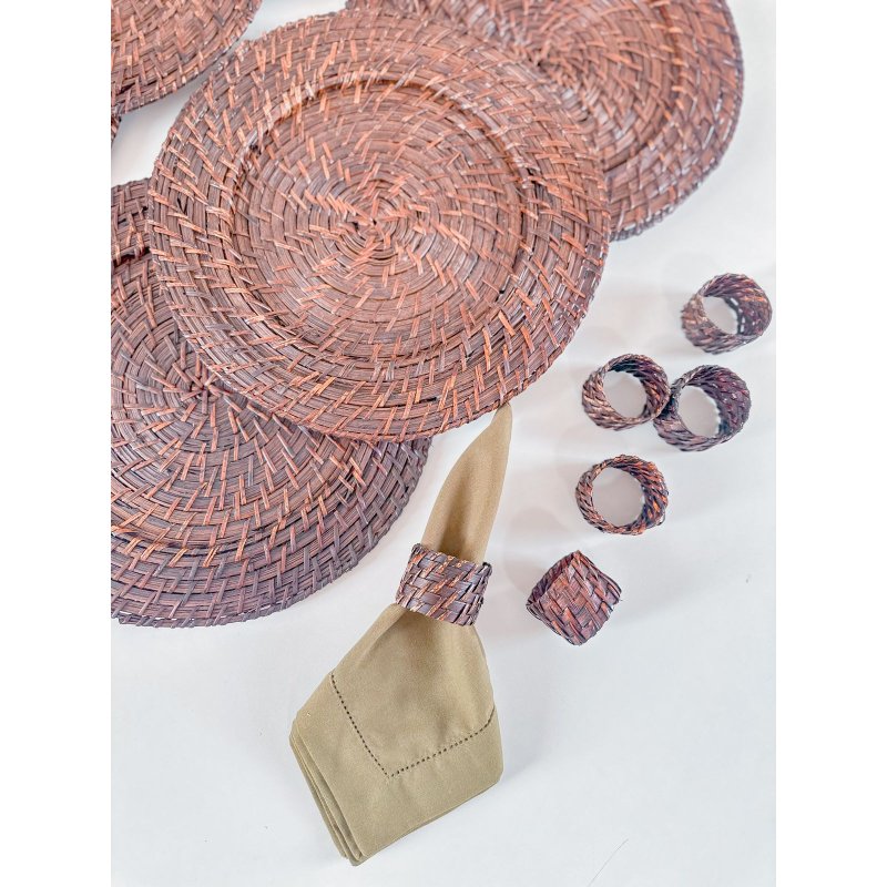 kit sousplat rattan me decora casa
