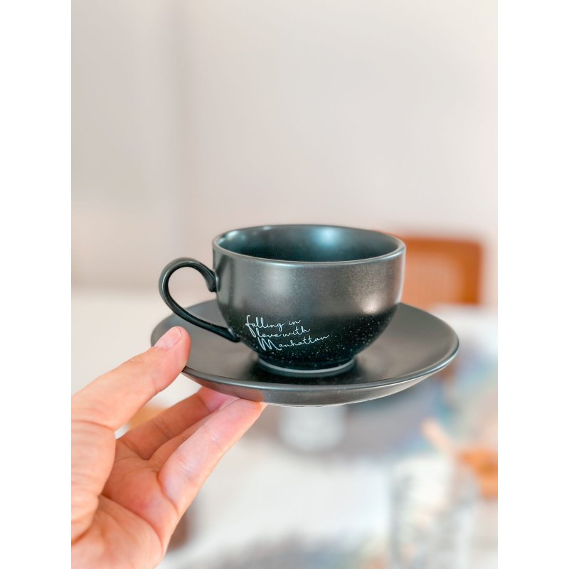 xicara cha porcelana nordica 160 ml avulsa preto me decora casa