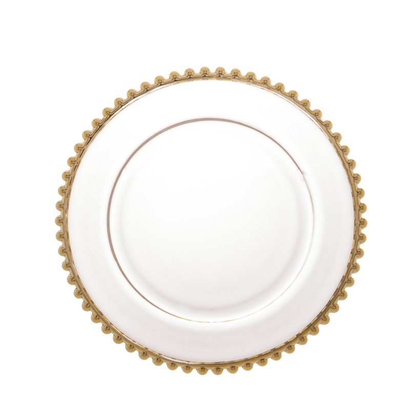 prato sobremesa pearl bolinha dourada me decora casa wolff