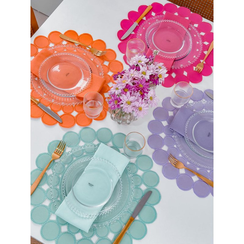 kit 12 pratos jantar sobremesa pearl bolinha wolff