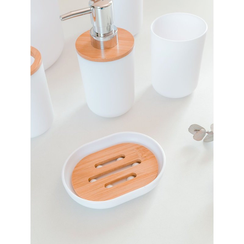 kit banheiro bambu branco me decora casa 3