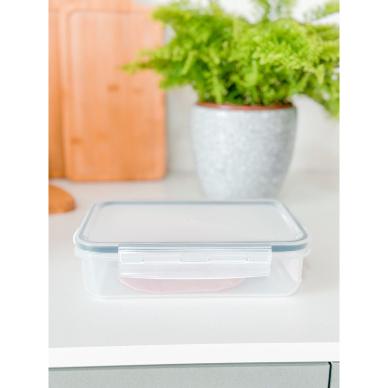 pote click retangular 870 ml transparente me decora casa