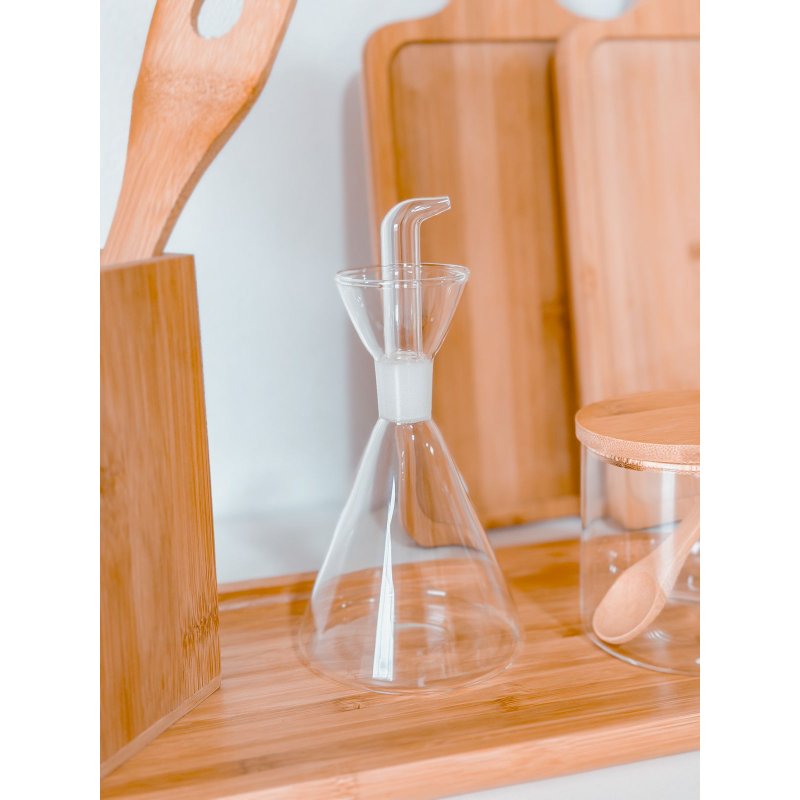 galheteiro de vidro minimalista 250 ml me decora casa