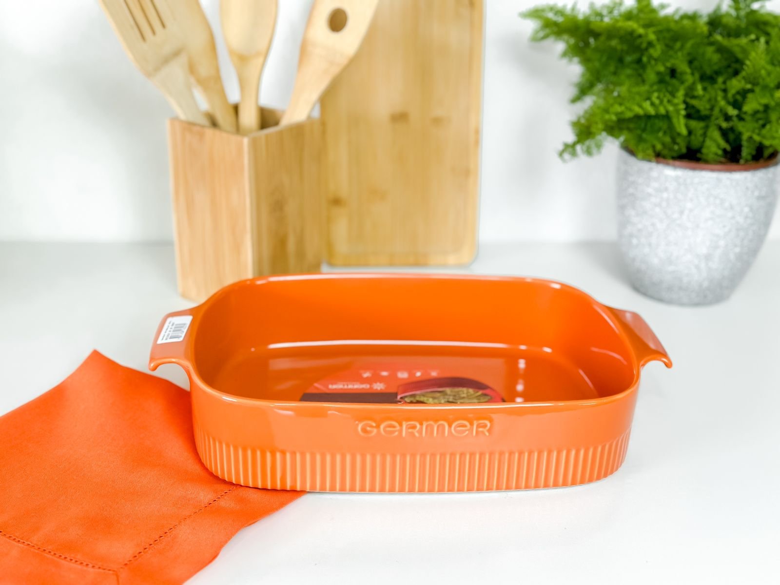 Travessa Refratária Média Germer 30 cm Laranja