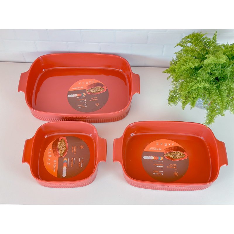 kit travessa vermelho me decora casa