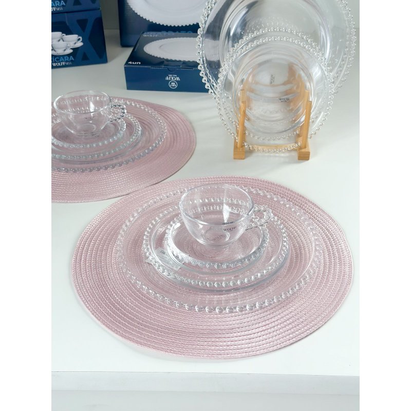 kit americano fresno com prato bolinha pearl me decora casa rosa 2