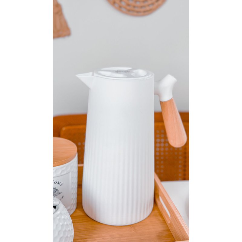 garrafa termica branca bambu me decora casa