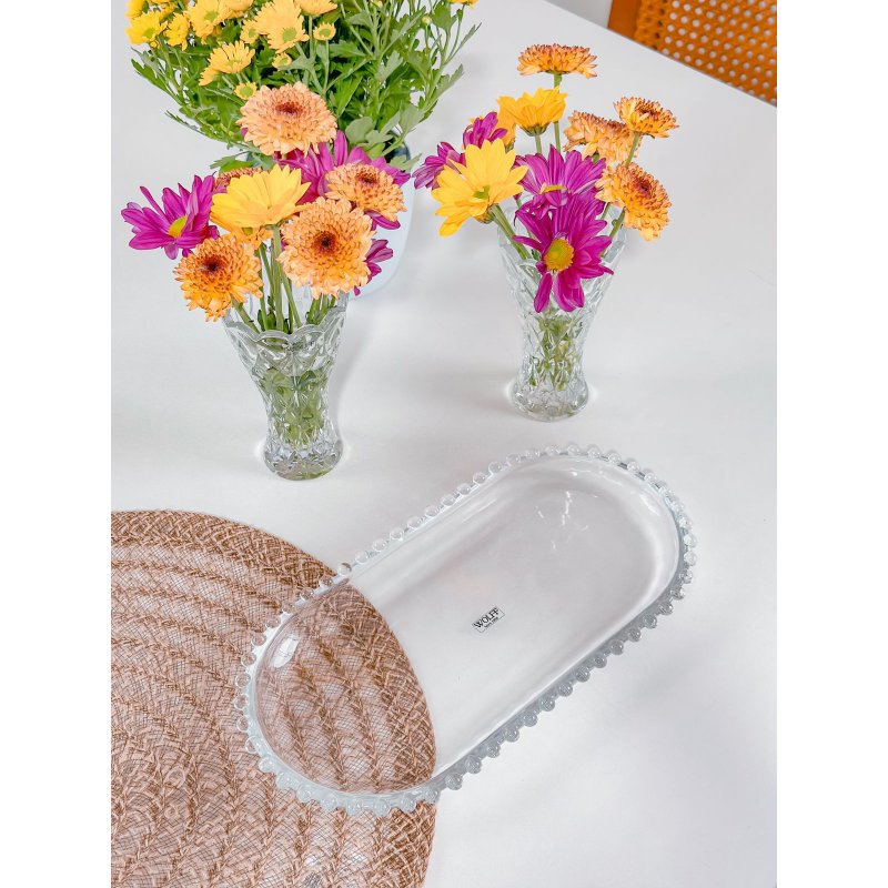 travessa cristal oval pearl 30 me decora casa