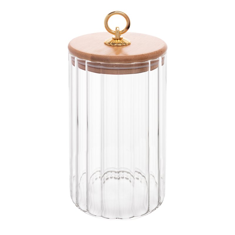 pote classic vidro tampa bambu dourado wolff me decora casa 800 1