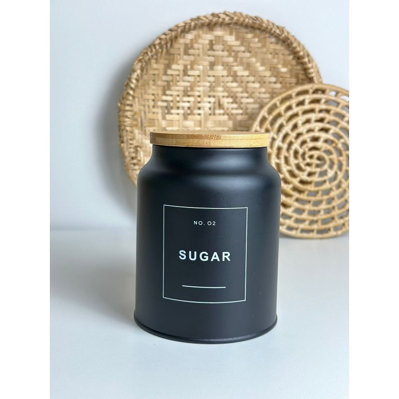 pote sugar tampa bambu sense 1 1 litros preto me decora casa