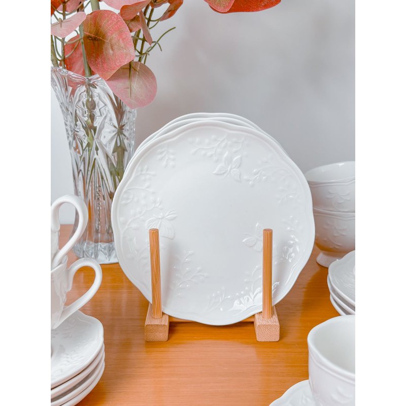 jogo porcelana branco butterfly me decora casa 2