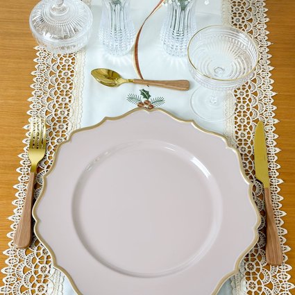 sousplat bege com dourado me decora casa