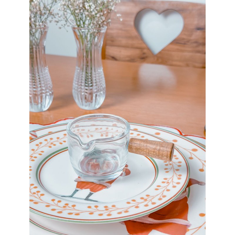 molheira vidro cabo bambu 100 ml me decora casa