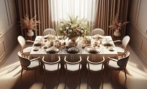 Ideias de decoração de mesa para jantar