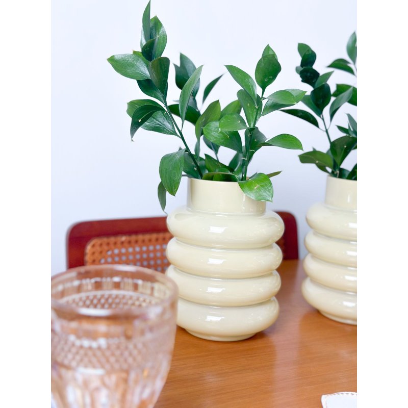 vaso vidro boho amarelo me decora casa