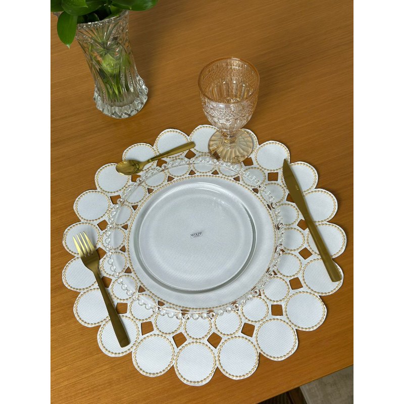 americano esfera branco com dourado