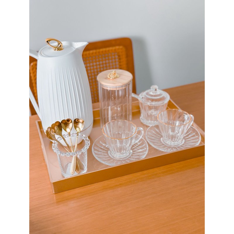 kit cantinho cafe pronto dourado me decora casa 6