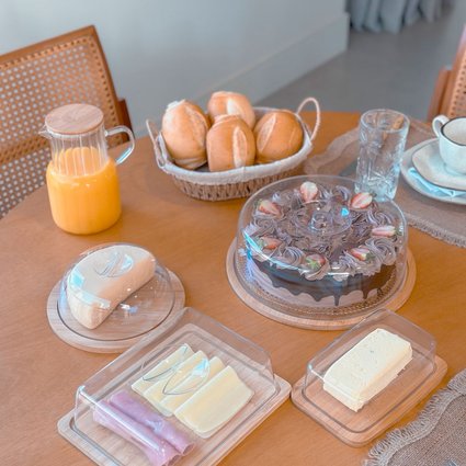 kit boleira porta frios jarra bambu me decora casa